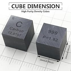 Carbon Cube - 10mm Pure Metal Element Cubes - Laser