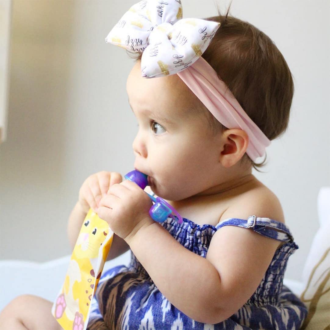 ChooMee Reusable Baby Food Pouches | BPA Free | Fill with Baby Food Applesauce Yogurt and Purees | Leakproof Double Lock Zipper, Easy Fill and Clean Wide Bottom | 5 oz | 4 Pack, SnakPack FreshSquad