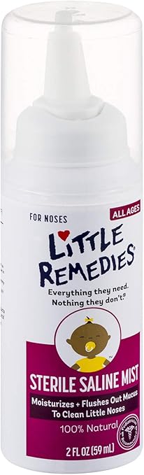 Amazon Com Little Remedies Sterile Saline Nasal Mist Safe For Newborns 2 Fl Oz 3 Pack Health Personal Care