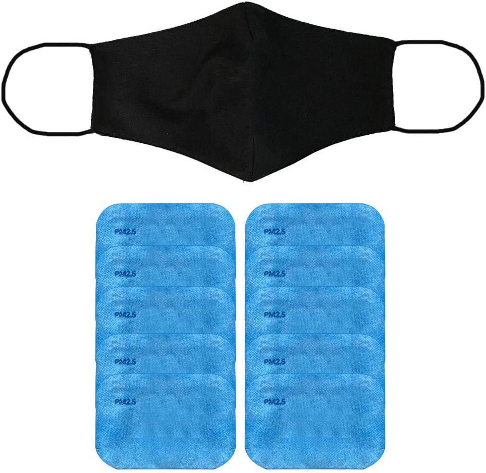 Reusable Washable Anti Dust Face Mouth Masks, 5 Layer Activated Carbon Filters with Adjustable Earloop for Personal Health