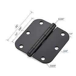 Ravinte 30 Pack Matte Black Door Hinges 3.5"x