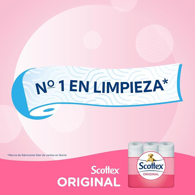 Original Papel higiénico, 128 rollos, 4 packs de 32 rollos dos capas que proporcionan el equilibro adecuado en suavidad y resistencia