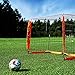 Outroad Portable 6x4 Soccer Goal for Backyard, Practice Small Soccer Net for Kids/Youth, Metal Bownet Post for Soccer w/Carry Bag,(Orange)