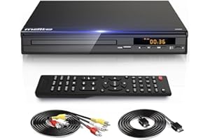 DVD Player, HDMI AV Output, All Region Free CD DVD Players for TV, DVD Players with NTSC/PAL System, Supports Mic's & USB Inp