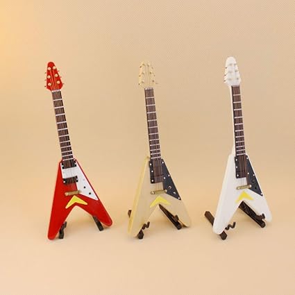 RONSHIN 18CM Simulate Guitar for Doll Decoration Random Color