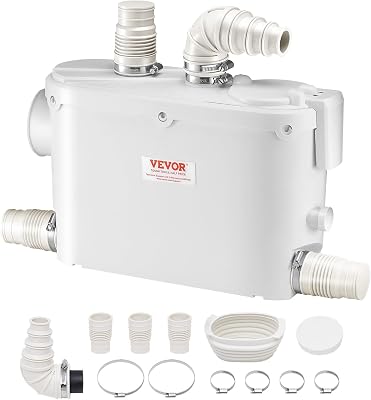 Trituratore WC Scarico Bagno Pompa Trituratore per WC 500W 3 Entrata