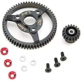 Hot Racing STE260 Steel Pinion and Spur Gear Set (18T/60T 32P)(Red) - Traxxas