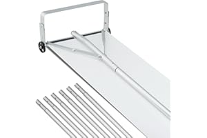 VEVOR Snow Roof Rake, 30ft Reach Aluminium Roof Shovel with Slide Cloth, Premium 19" Blade Snow Removal Tool, Safe on Roof wi