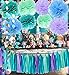 Qian's Party Mermaid Birthday Decorations Under the Sea Party Supplies/Wonderland Frozen Party Decorations/Teal Purple First Birthday Decorations Baby Shower Decorations Purple Mermaid Party