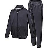 Quad Seven Boys Tracksuit Set - 2 Piece Athletic Tricot Zip Up Boys Sweatshirts and Jogger Pants Outfit (Sizes 4-18)