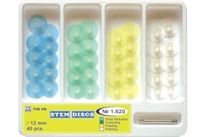 Zubastick Composite Finishing Polishing steam Discs Assorted kit 12 mm+Mandrel