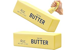 2Pcs Cute Butter Stress Balls,Slow Rebound Realistic Soft Butter Stick Fidget,Slow Rising Portable for Adults Anxiety & Stres