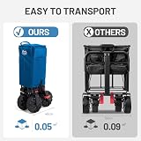 TIMBER RIDGE Festival Trolley on Wheels 200L Foldable with Brakes 100kg view 4