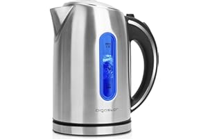 Aigostar Electric Kettle, 1.7L Electric Tea Kettle with LED Illumination, Hot Water Kettle Electric for Tea and Hot Water, Fast Boiling Kettle with Auto-Shutoff & Boil-Dry Protection, BPA Free