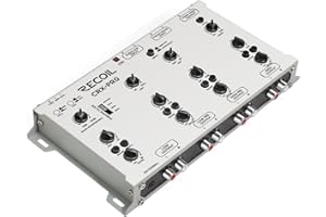 Recoil CRX-PRO 5 Way Electronic Car Crossover Audio Pro Level Equalizer Signal Processor with Subsonic Filter, 4 Channel Outp