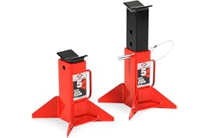 AFF Heavy Duty Pin Type Jack Stands, 5 Ton (10,000 Lbs) Capacity, 1 Pair, 3305A