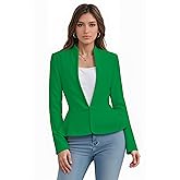 Hybrid & Company Women's Casual Work Office Elegant Open Front Premium Nylon Blazer Jacket