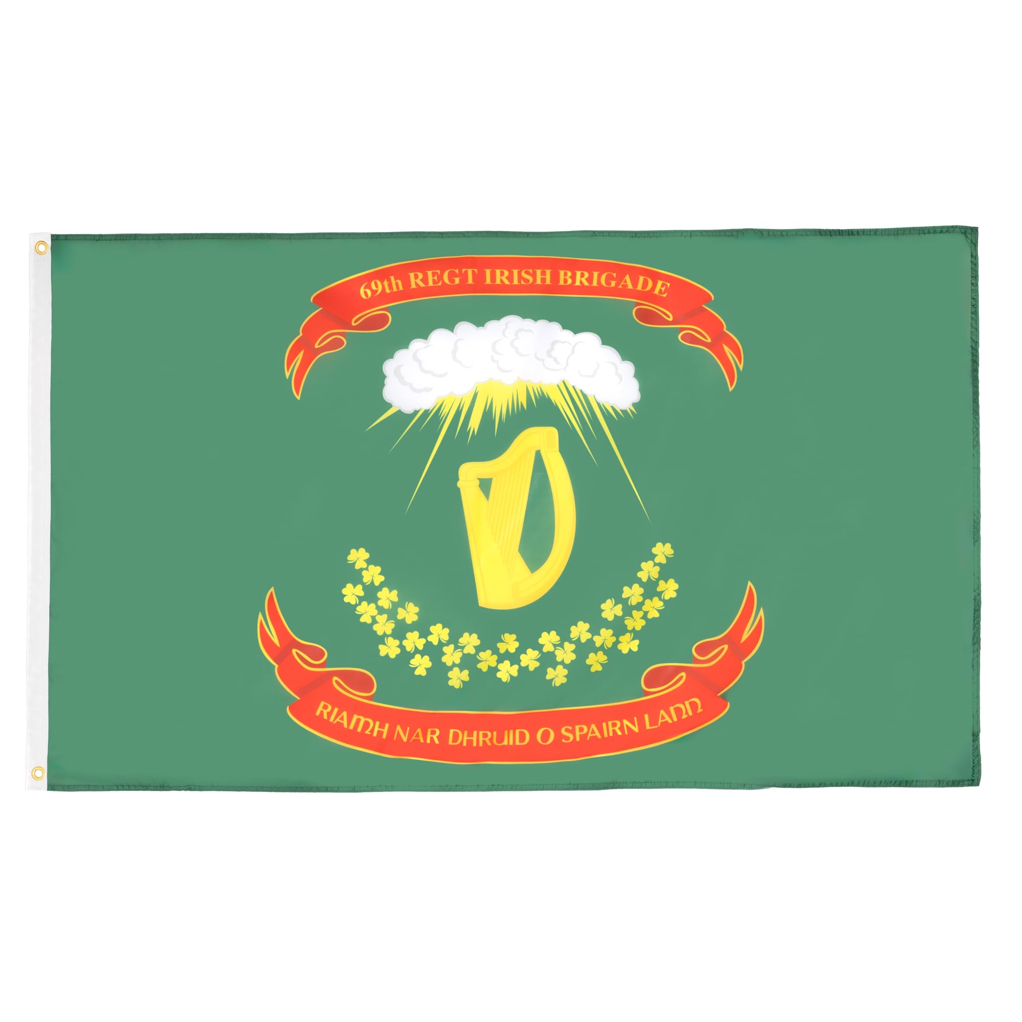 AZ FLAG - Irish Brigade Of United States Flag - 3x5 Ft - 100D Polyester Us Union Army Banner with Two Metal Grommets - Fade Resistant - Vivid Colors - 3' x 5' Feet - 150x90 Cm