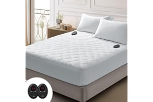 Bwarm Premium Quilted Heated Mattress Pad Queen Size, 60" x 80" Bed Warmer, 9 Heat Settings, 1-12 Hours Auto Off, Soft and Cozy, Deep Pocket, Fast Heating, Machine Washable