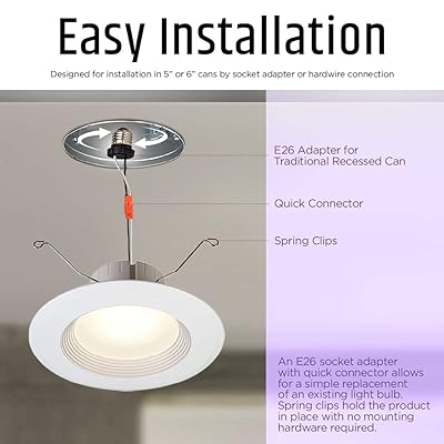 Buy Brilli Wellness Lighting 20231 000 Bright Clean Antimicrobial Recessed Retrofit Led Fixture 5 6 White Online In Indonesia B07fqlwbl1