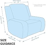 XINEAGE Velvet Recliner Slipcover 4pc with Side Pocket Grey view 6