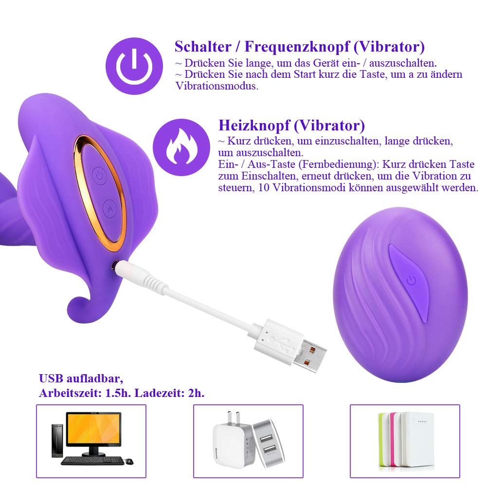 Vibrador sexual para mujeres, Vibradores portátiles inalámbricos, bragas vibrantes, estimulación del clítoris, impermeable silencioso 10 patrones juguetes eróticos para parejas