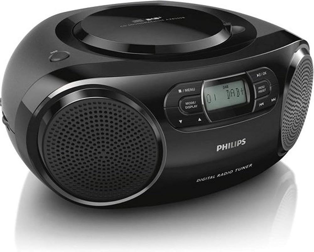 Philips CD Player AZB500/12 DAB Radio FM CD Playback 3.5mm Audio-in Black