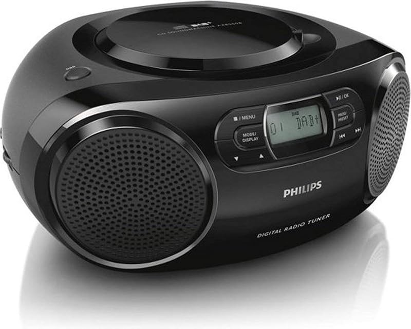 Philips CD Player AZB500/12 DAB Radio FM CD Playback 3.5mm Audio-in Black