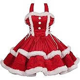 ZZEQYG Womens Christmas Dresses Santa Christmas Outfits Cute Lolita Dress