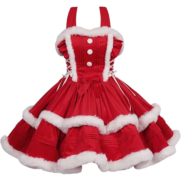 Amazon.com: Womens Christmas Midi Dresses Long Sleeve Fur Trim Dresses Mrs  Santa Costume Fancy Cosplay Outfits Party Dress Red : Clothing, Shoes &  Jewelry