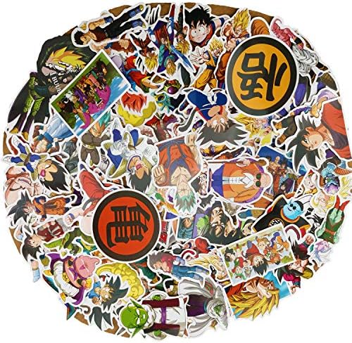 Dragon Ball Cool Vinyl Sticker 100PCs Love Laptop DBZ Stickers Decal Film Skateboard Guitar Case Car Bike Stumper Luggage Door Decoration for iPhone Mac Book Huawei Bottle Kid Adult Children (100pcs)