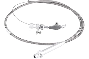 Transmission Kick Down Cable,TH350 Kickdown Cable,Stainless Steel Braided Transmission Kick Down Cable Detent Kickdown For