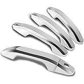 Tutor Chrome Door Handle Covers Without Passenger Keyhole | Compatible with Chevrolet Silverado Tahoe Suburban Avalanche, GMC Yukon Sierra, Cadillac Escalade, 2007-2014