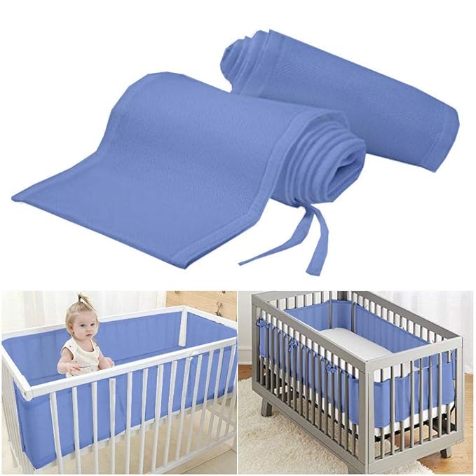 Crib Liner, Breathable Bumper pad for Baby Crib,