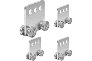 TYPUZO 4 Wheel Trolley Assembly, Stable Welded Roller Trolley for 1-5/8" Wide and All 1-5/8" or Taller Strut Channel (Pack of