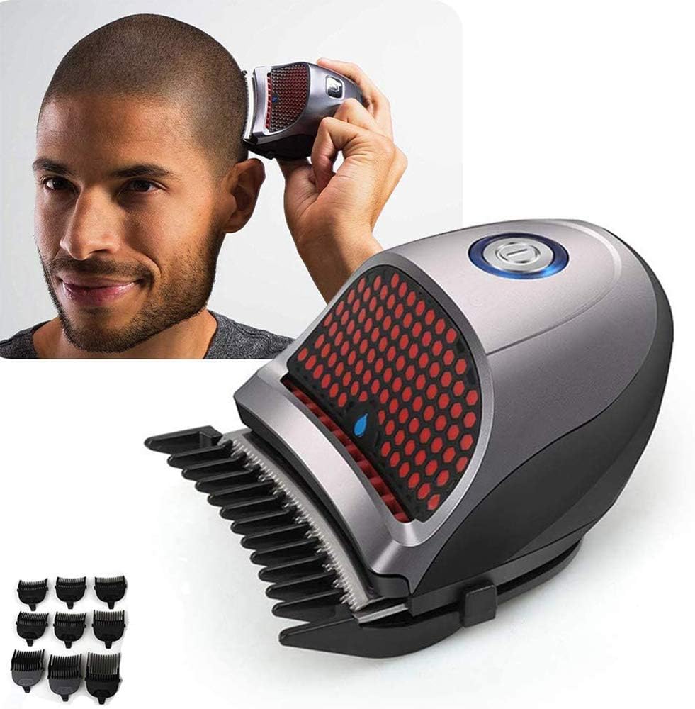 Kacsoo Shortcut Self-Haircut Kit Hair Clippers Bald Head Clipper Hair Clippers Cordless Rechargeable Hair Cutter Shaving Machine with 9 Combs