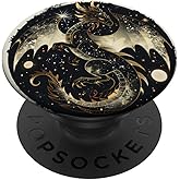 Book Dragon Librarian Mythical Creature Flame Wyvern Fantasy PopSockets Adhesive PopGrip