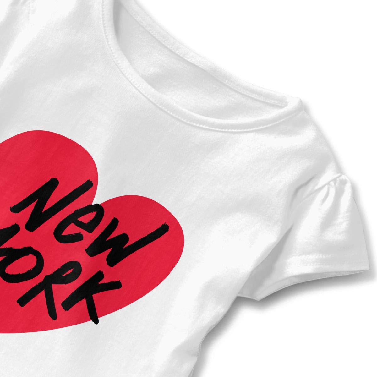 I Love New York City Baby Girl Ruffle T Shirt Short Sleeved Tees For 2 6t