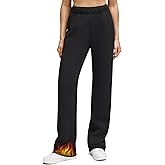 G4Free Flurrylux Women's Fleece Lined Straight Leg Sweatpants Cotton Warm Lounge Pants with Pockets