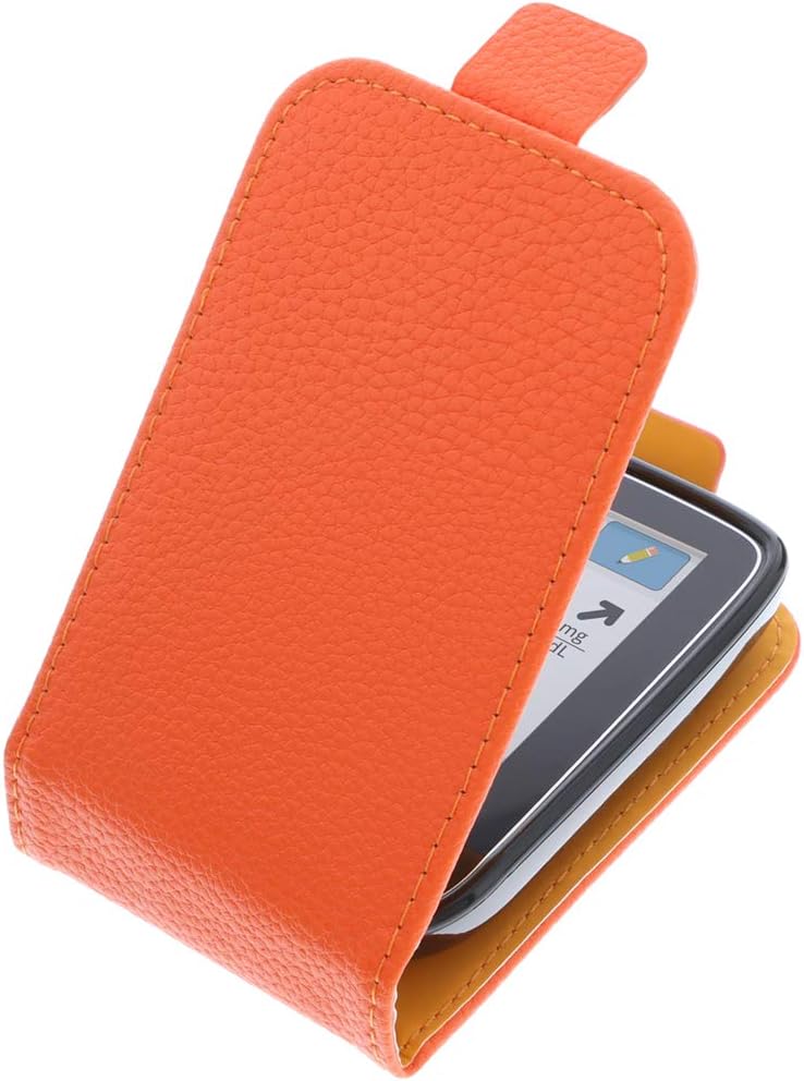 foto-kontor Case compatible with Abbott Freestyle Libre 2 Flip Style orange protection, Flip Orange