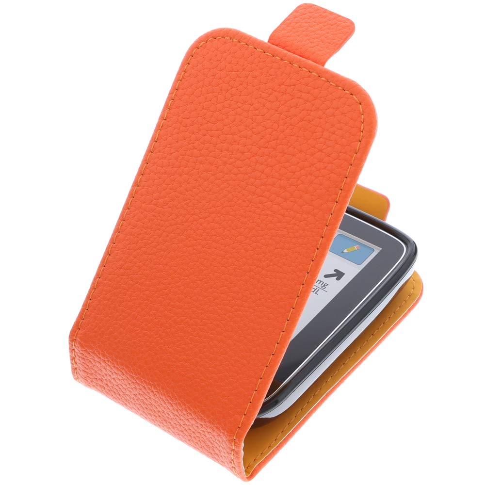 foto-kontor Case compatible with Abbott Freestyle Libre 2 Flip Style orange protection