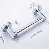 YUET Stainless Steel Toilet Roll Holder Wall Mount Spring Loaded Tissue Stand view 3