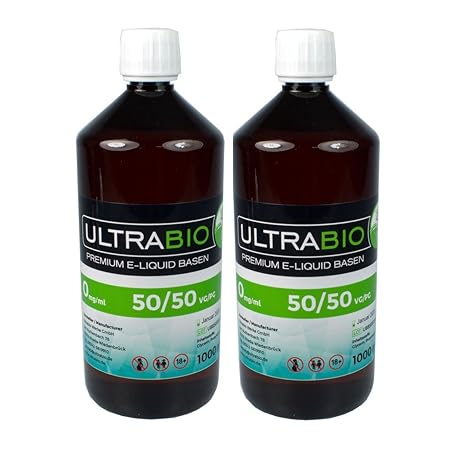 Ultrabio Deutsche Liquid Basen 2000ml 50/50 (50% PG / 50% VG) e liquid Base ohne Nikotin