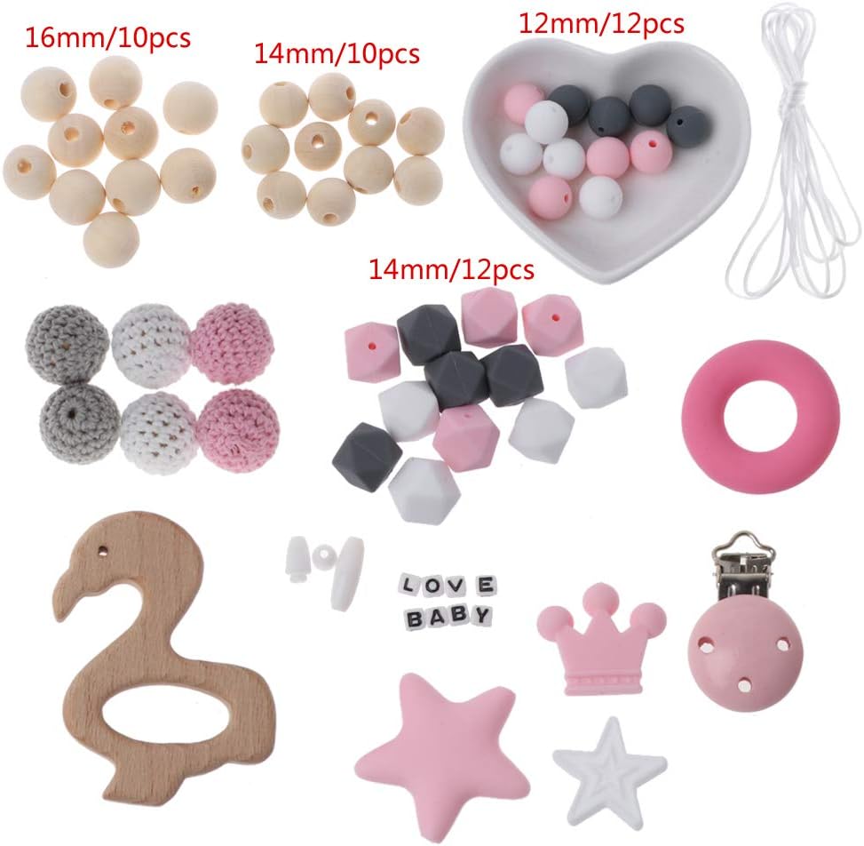 Lunji 1set Diy Collier Allaitement Bio Attache Sucette Bebe Anneau De Dentition Perle Teether Toy 1 Sucettes Et Anneaux De Dentition Bebe Puericulture Dwteam In
