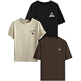 VIPWOLF Men's 3 Pack Y2K Graphic Tees Short Sleeve Crew Neck Summer T-Shirts Top