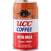 UCC Original Blend Coffee With Milk, Ready To Drink Coffee, Imported from Japan, 11.3 oz (Pack of 6)