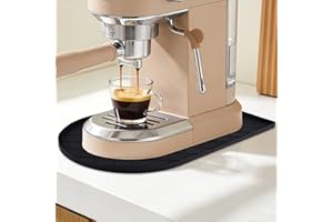 15.7x9.8in/40x25cm Silicone Coffee Mat for Countertop, Espresso Machine Drying Pad with Raised Edge Non-Slip Coffee Maker Spi