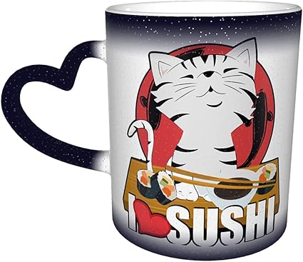 Amazon Co Jp マークカップ 面白い 寿司 猫 マグカップ 創意マグカップ コーヒーカップ 星空 色が変わる 熱反発コーヒーマグ 贈り物 プレゼント 素敵 デザイン おしゃれ 人気 かわいい おしゃれ インテリア 朝食カップ ホームオフィスの水カップ ホーム キッチン