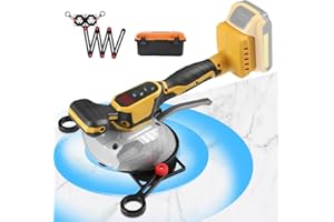 XIIW Tile Vibration Leveling Machine for Dewalt 20V Max Battery, Tile Vibration Tools 8 Gears Adjustable with Suction Cup Max 130lbs & LCD Display, Tile Tiling Machine 7500r/min (Battery Not Included)