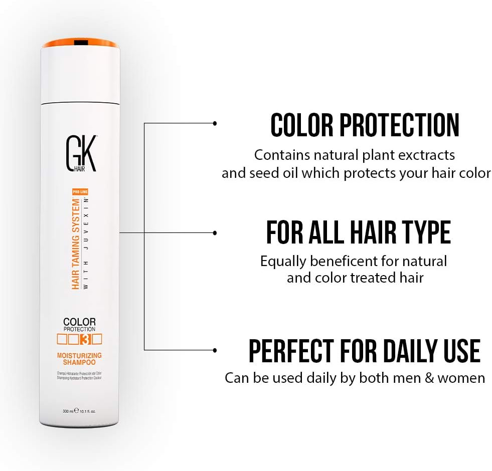 GK HAIR Global Keratin Moisturizing Shampoo 1000ml for Colour Treated Dry Damaged Curly Frizzy Maintaining a Hair Treatment Paraben Sulfate Free for Men and Women - Image 5
